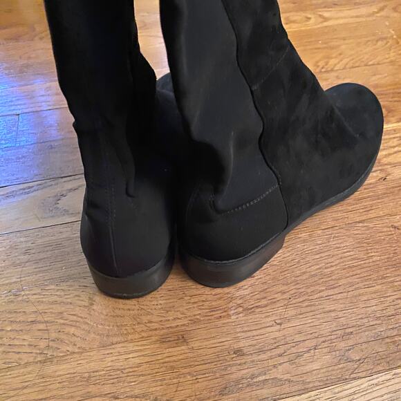 Stuart Weitzman 5050 Over The Knee Black Suede Boots 7.5 - Picture 7 of 11